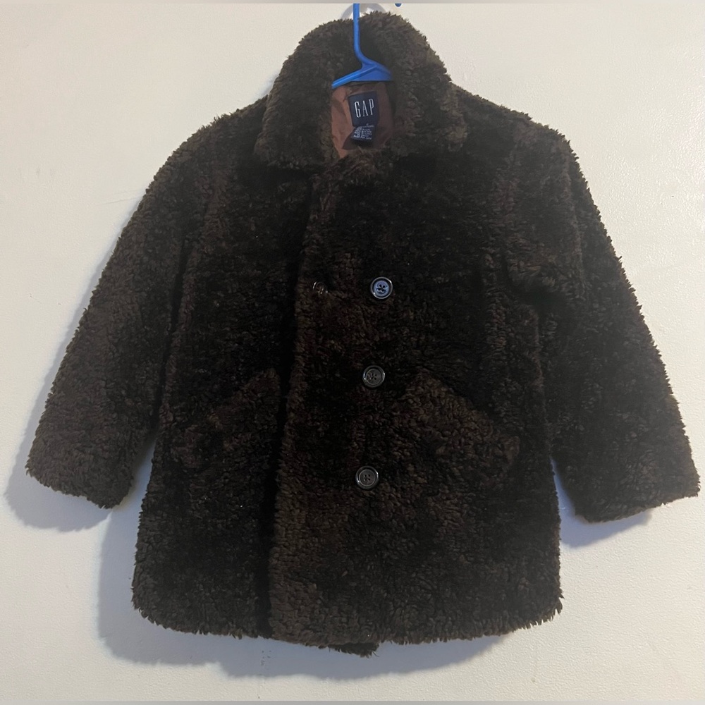 GAP Chocolate Brown Fleece Pea Coat